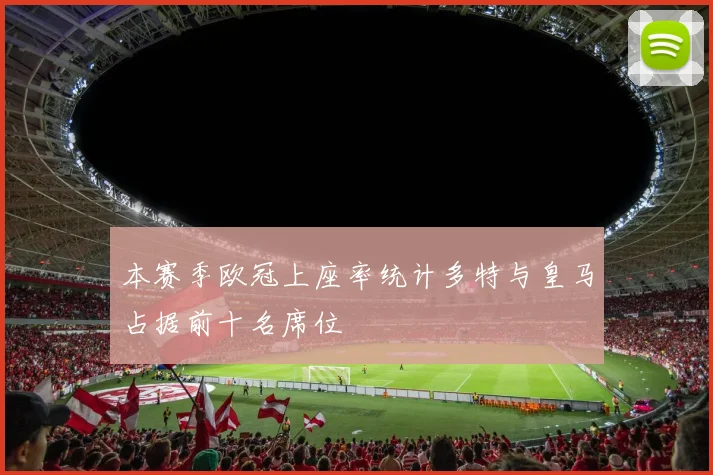 本赛季欧冠上座率统计多特与皇马占据前十名席位